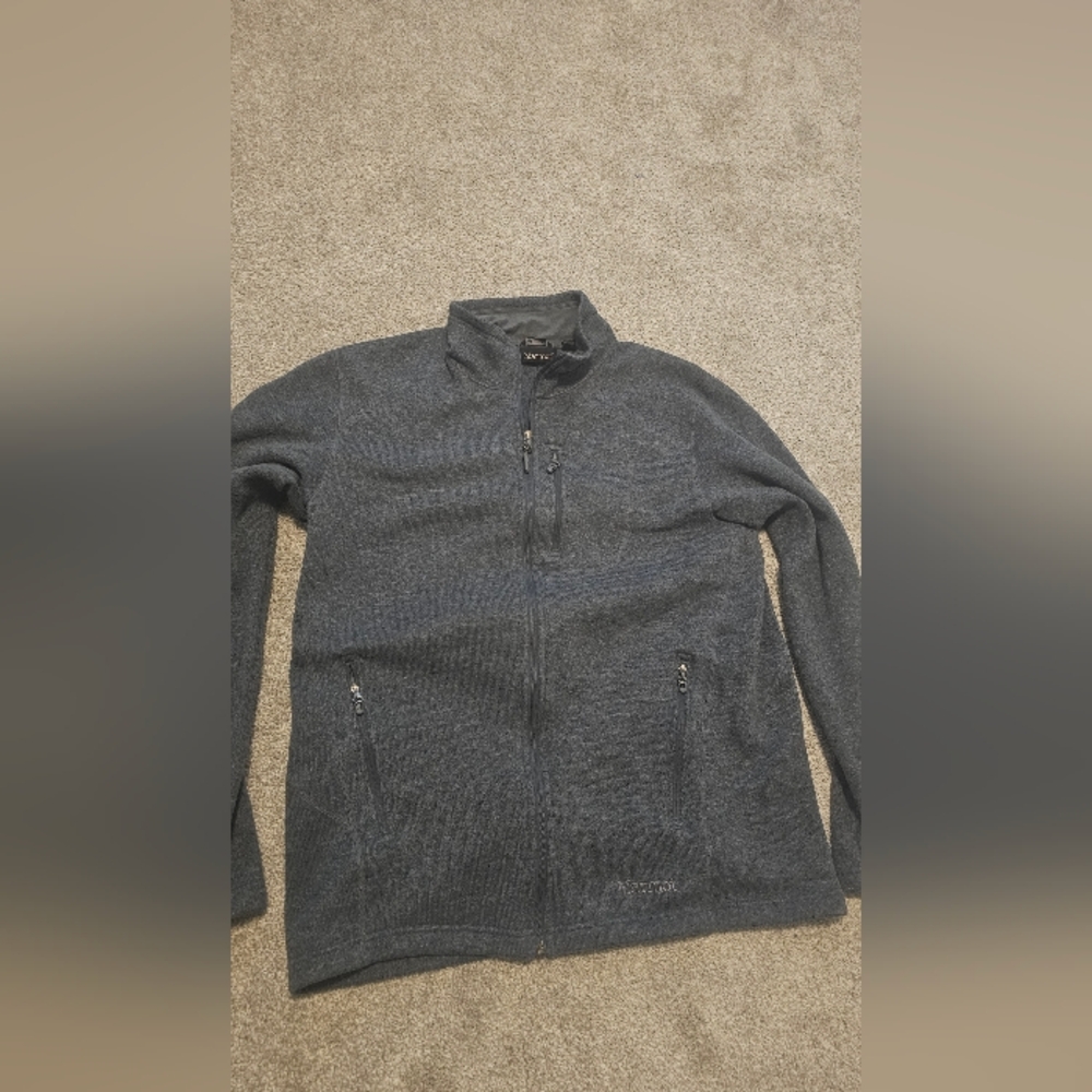 Men's MARMOT XL Olive Full-Zip Sweater